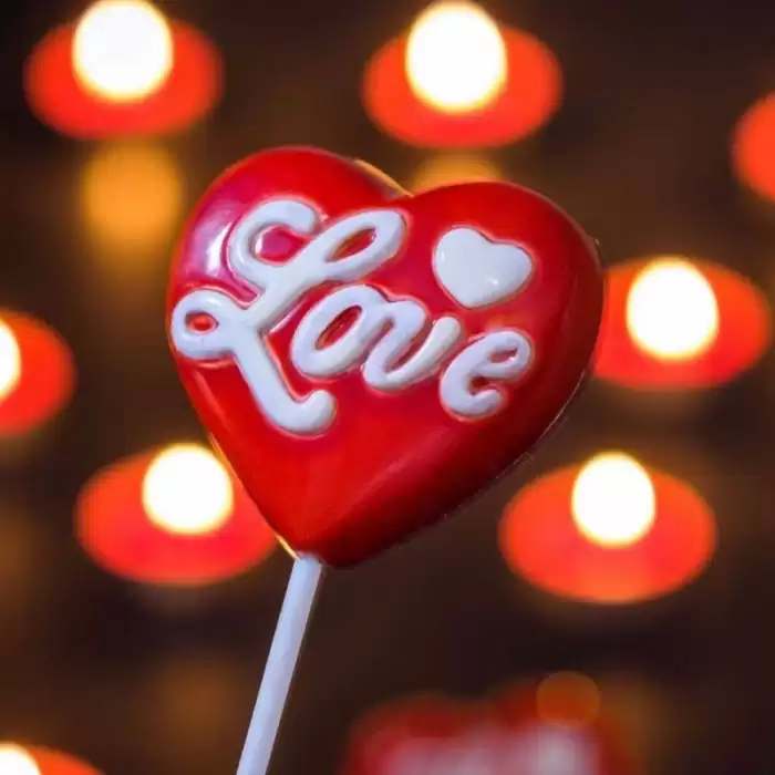 Polikarbon Kalp Lolipop Çikolata Kalıbı 35 gr - 691