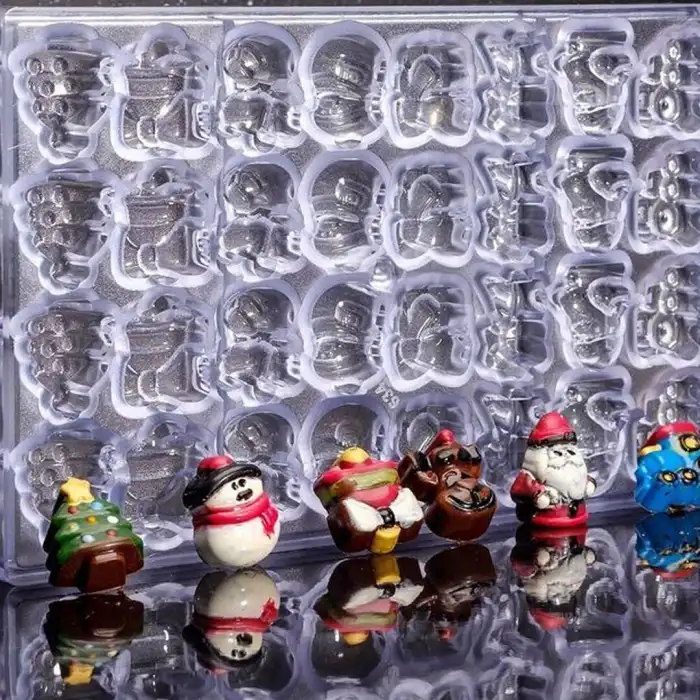 Polikarbon Karışık Yılbaşı Çikolata Kalıbı 10 gr - 634