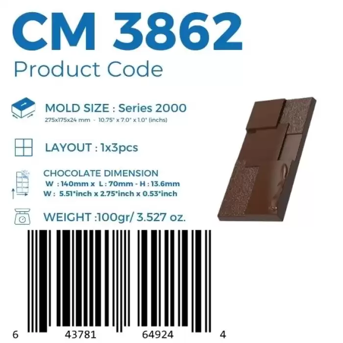 Polikarbon Paskalya Tavşanı Tablet Çikolata Kalıbı 100 gr | Cm-3862