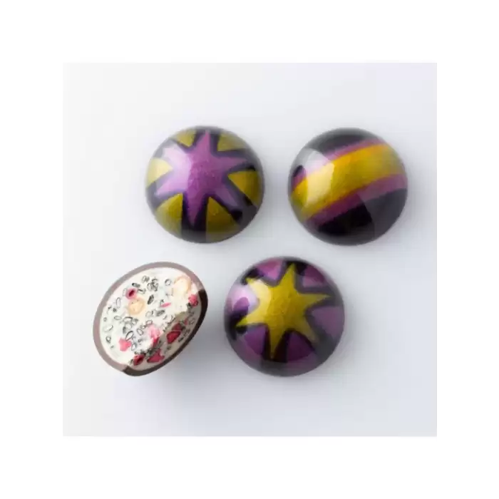 Polikarbon Yuvarlak Pralin Çikolata Kalıbı 10.5 gr | Cm-3262