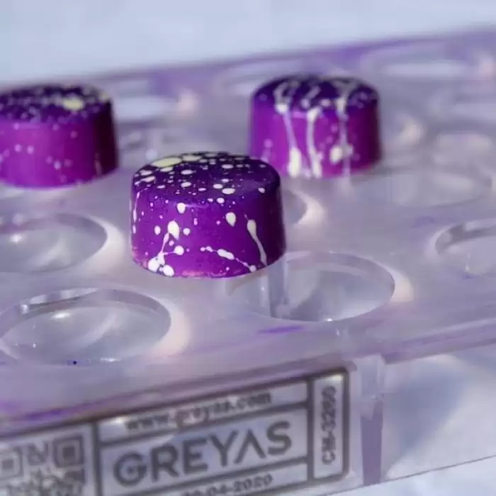 Polikarbon Yuvarlak Pralin Çikolata Kalıbı 12.5 gr | Cm-3260
