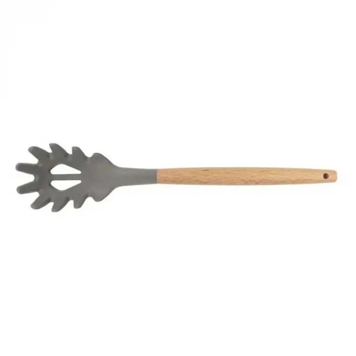 Silikon Spagetti Kaşığı Ahşap Sap (AKK-14)