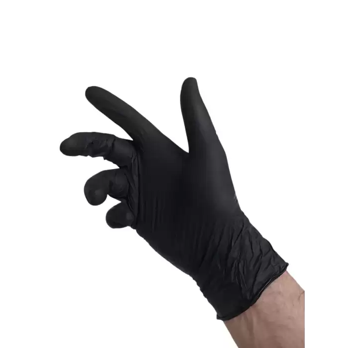 Siyah Pudrasız Nitril Eldiven Large (L)