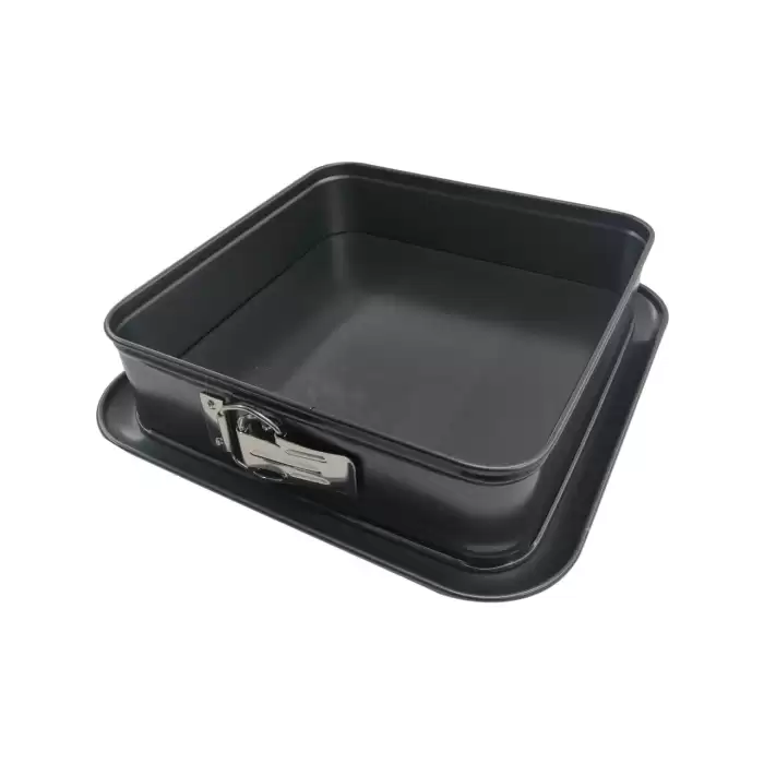 Tabanlı Kelepçeli Teflon Kare Pasta ve Kek Kalıbı 24x24 h:7 cm