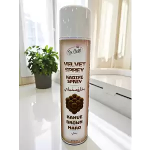 250 Ml Kadife Sprey Gıda Boyası - Kahverengi