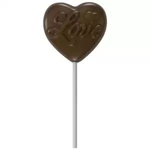 Polikarbon Kalp Lolipop Çikolata Kalıbı 35 gr - 691