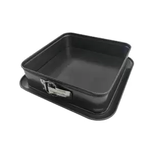 Tabanlı Kelepçeli Teflon Kare Pasta ve Kek Kalıbı 24x24 h:7 cm