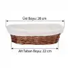Hasır Bezli Oval Sepet 28 cm (ES-2820)