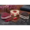 Heart Şeffaf Plastik Kapaklı Kutu 280 cc - (180 ADET)