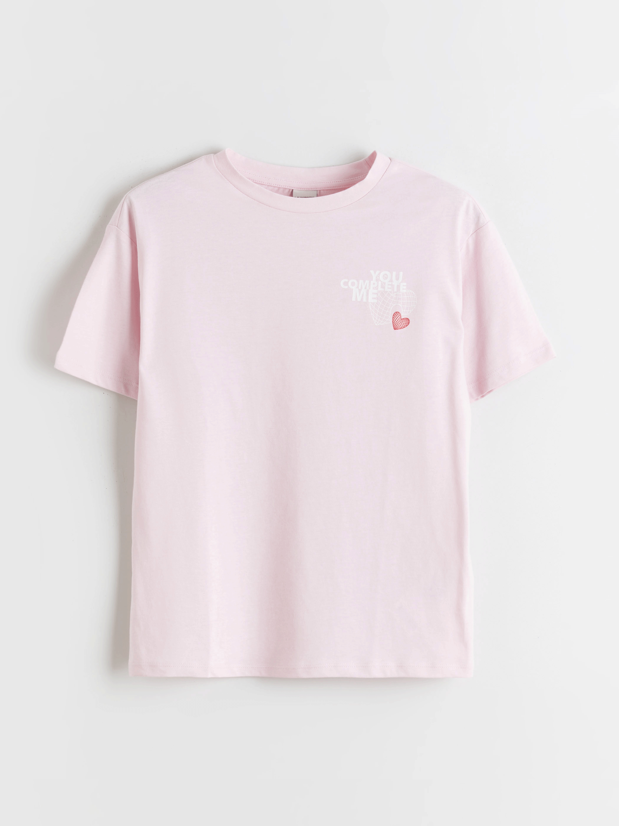 LCW Kids Pembe Baskılı Kız Çocuk Tişört