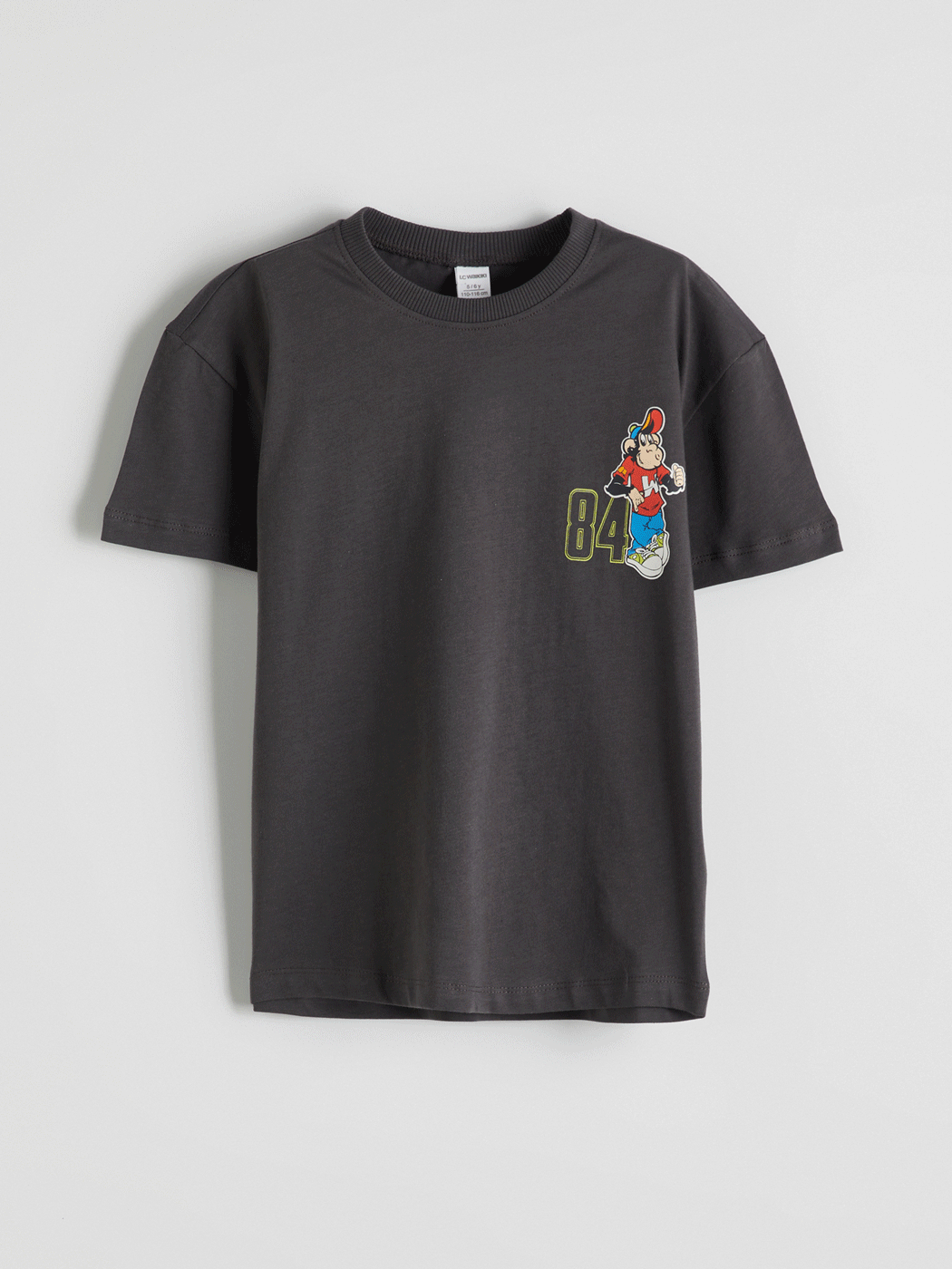 LCW Kids Antrasit Efsane Maymun Baskılı Erkek Çocuk Tişört