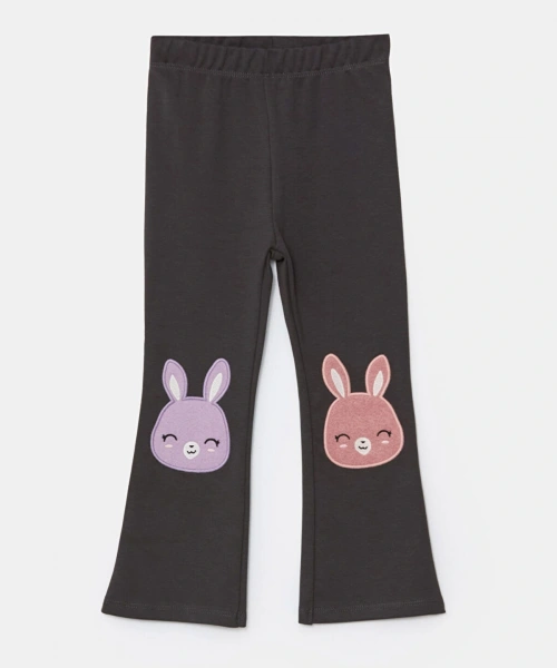 Beli Lastikli Baskılı ispanyol Paça Kız Bebek Tayt