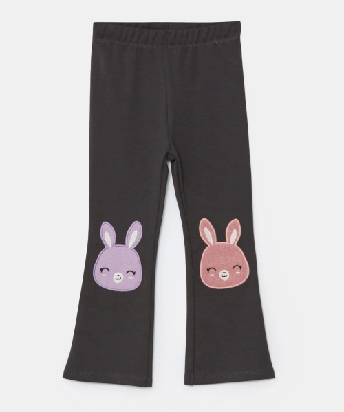 Beli Lastikli Baskılı ispanyol Paça Kız Çocuk Tayt