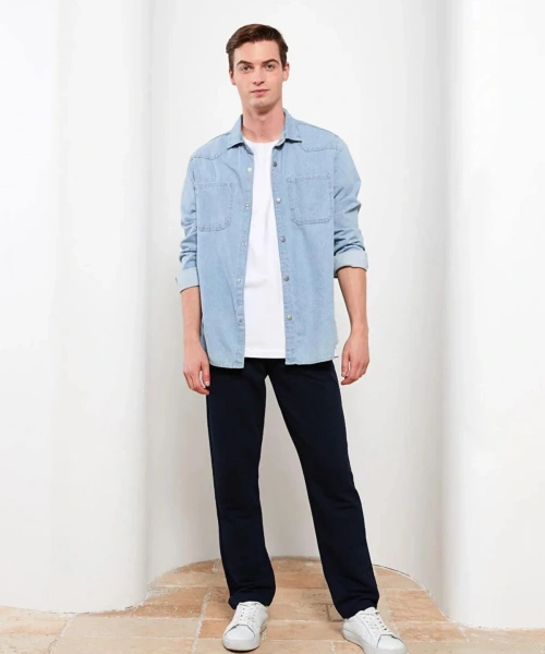 LCWAIKIKI Basic Lacivert Rahat Kalıp Erkek Eşofman Altı