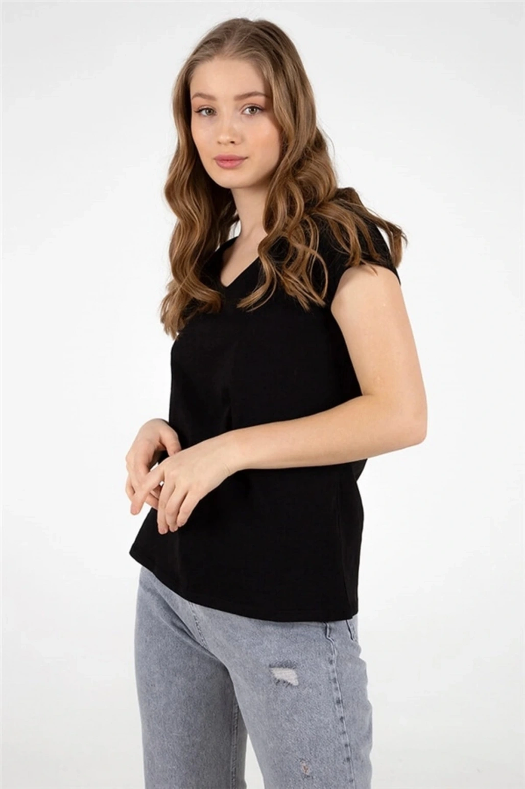 22y0002k1 Kadın T-shirt Siyah