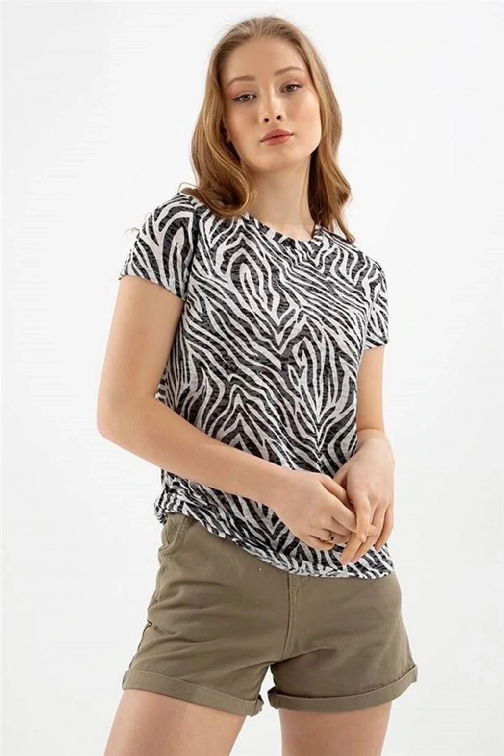 22y0056k1 Kadın T-shirt Siyah