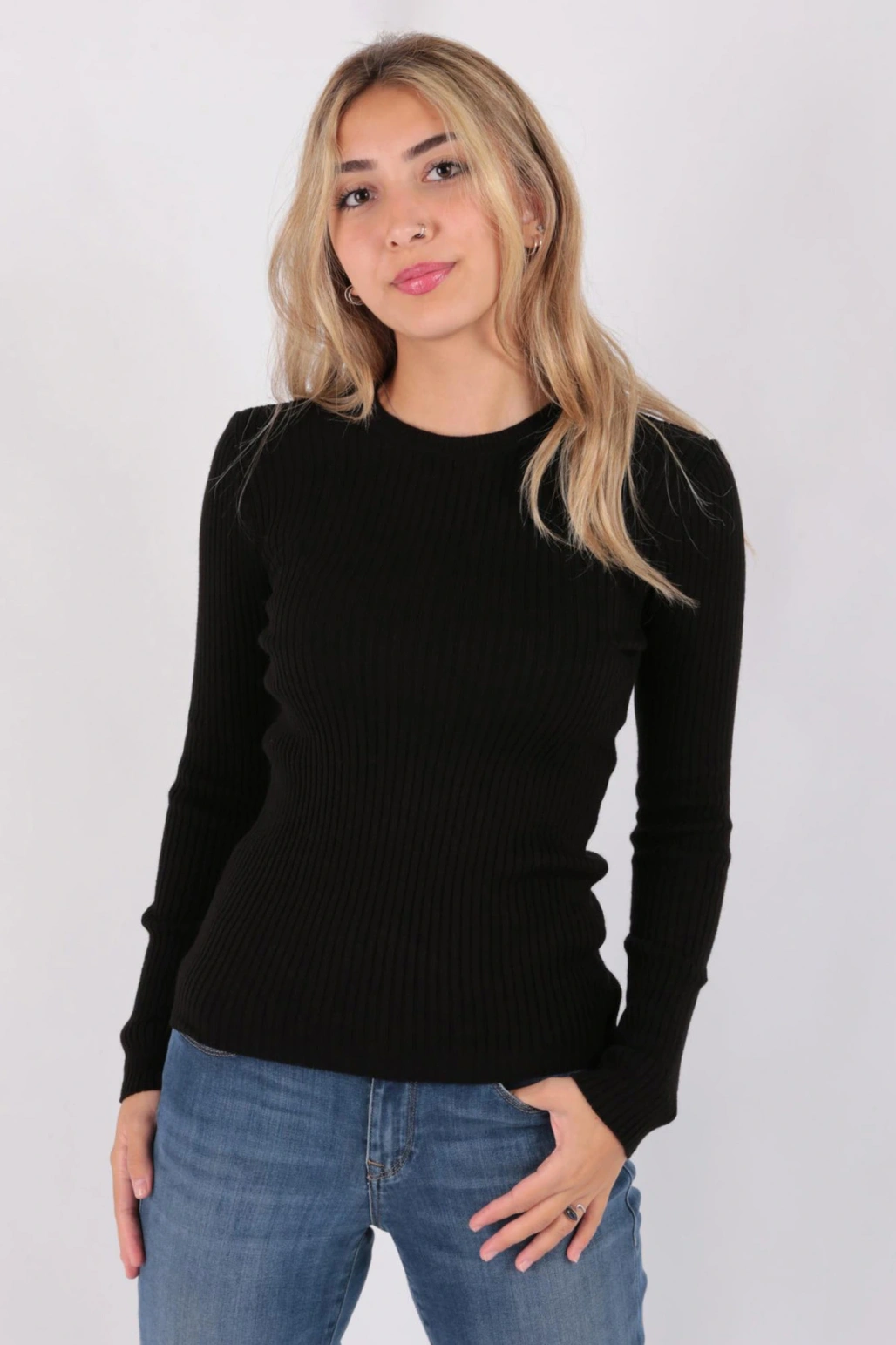 23k0290k1 Kadın Bisiklet Yaka Kazak