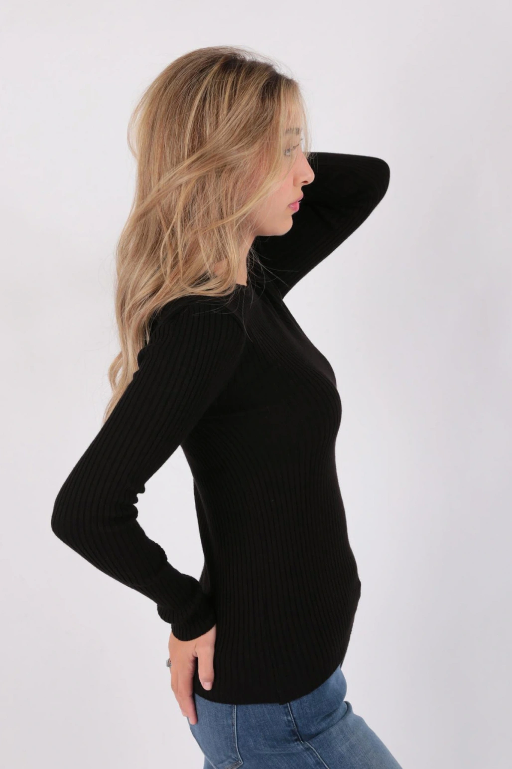 23k0290k1 Kadın Bisiklet Yaka Kazak