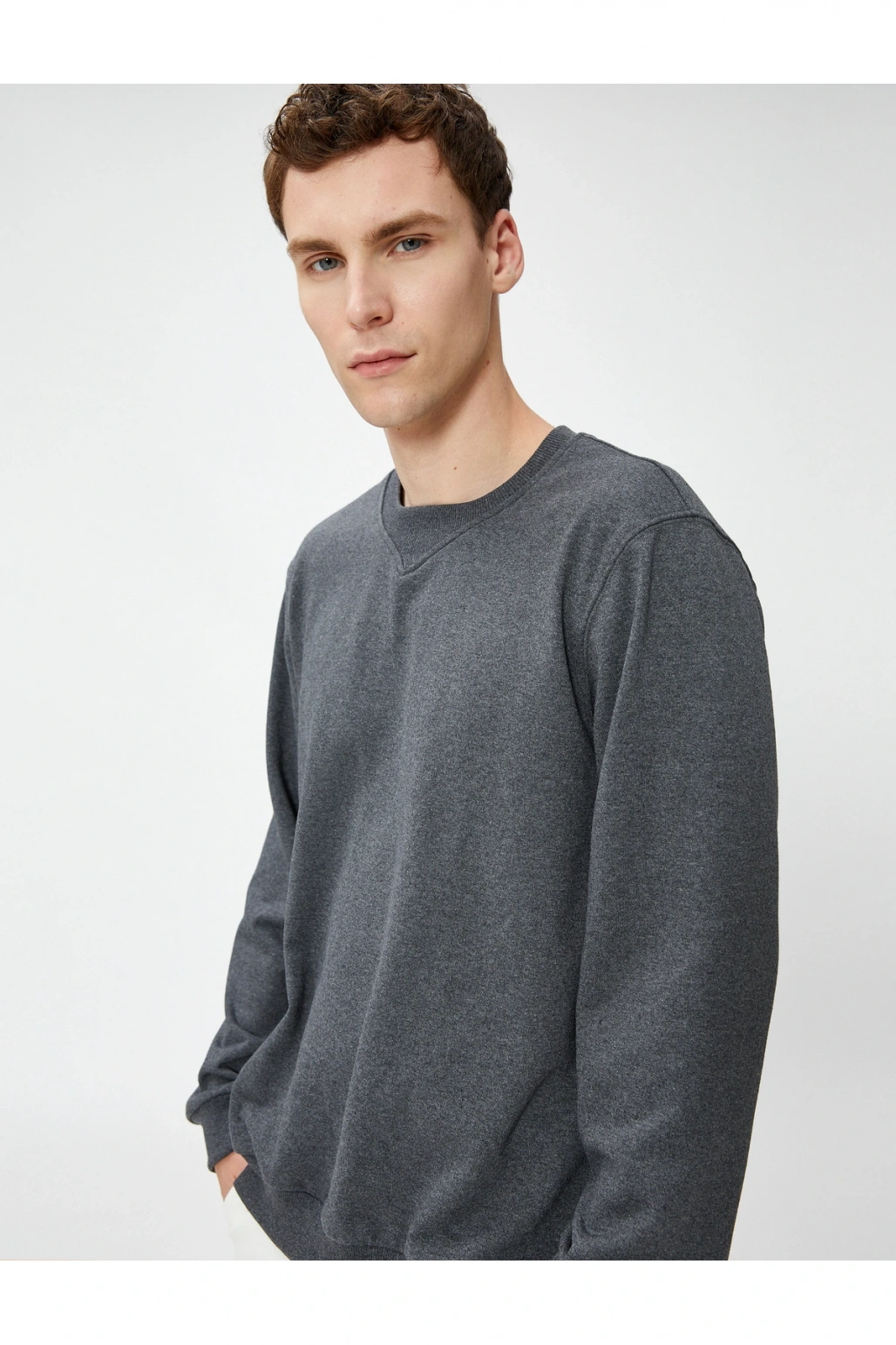 4WAM70127MK Koton Erkek Sweat ANTRASİT