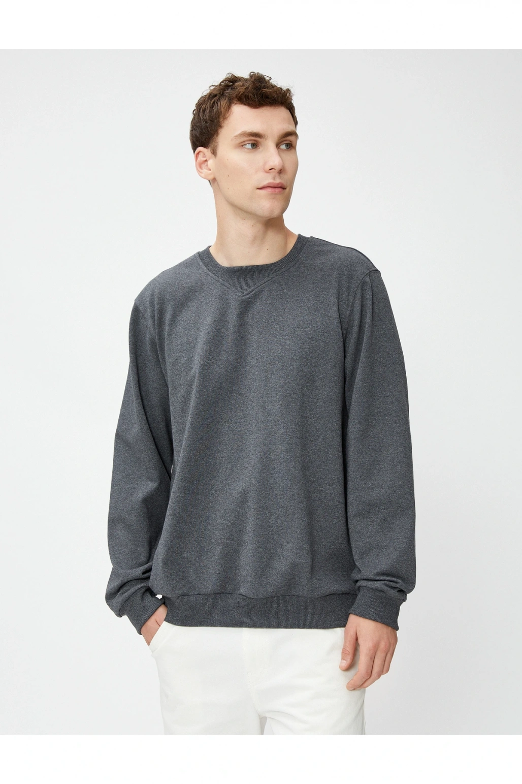 4WAM70127MK Koton Erkek Sweat ANTRASİT