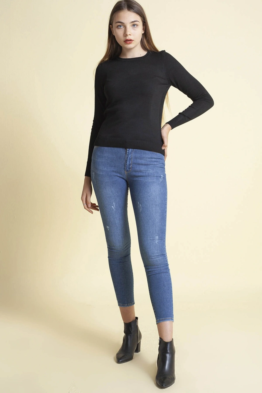 Bisiklet Yaka Kadın Kazak