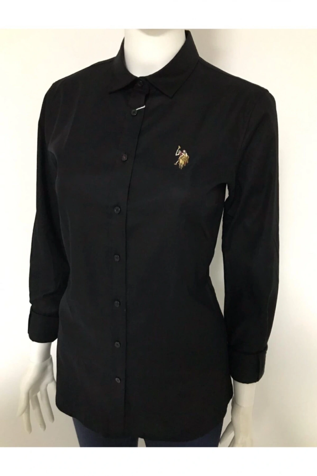 Kadın Siyah Regular Gömlek