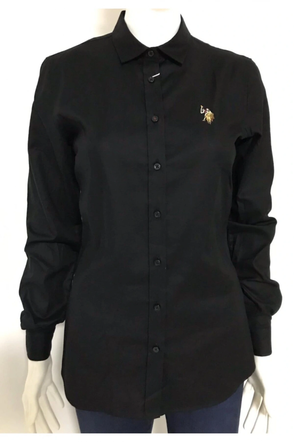 Kadın Siyah Regular Gömlek