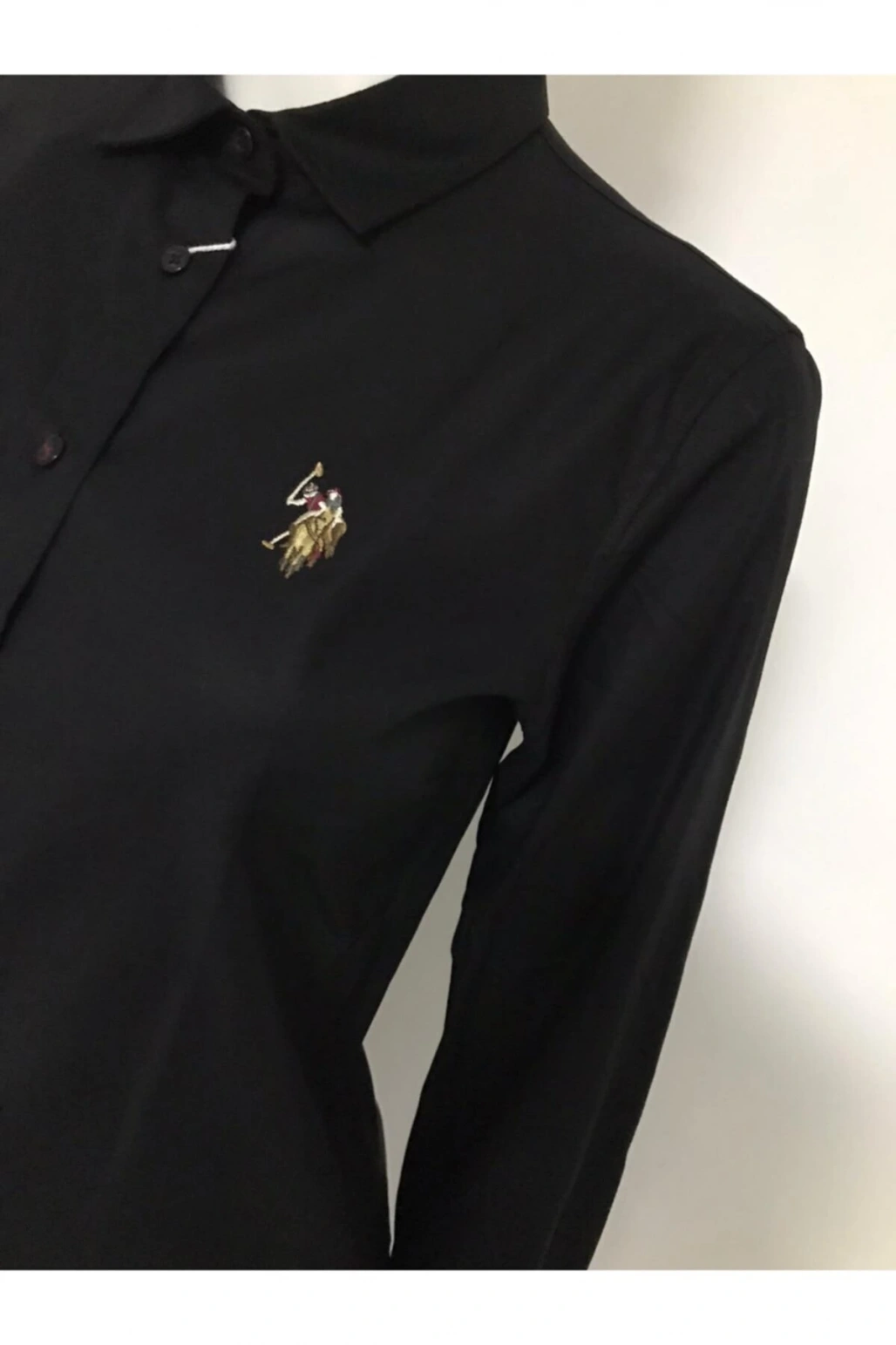 Kadın Siyah Regular Gömlek