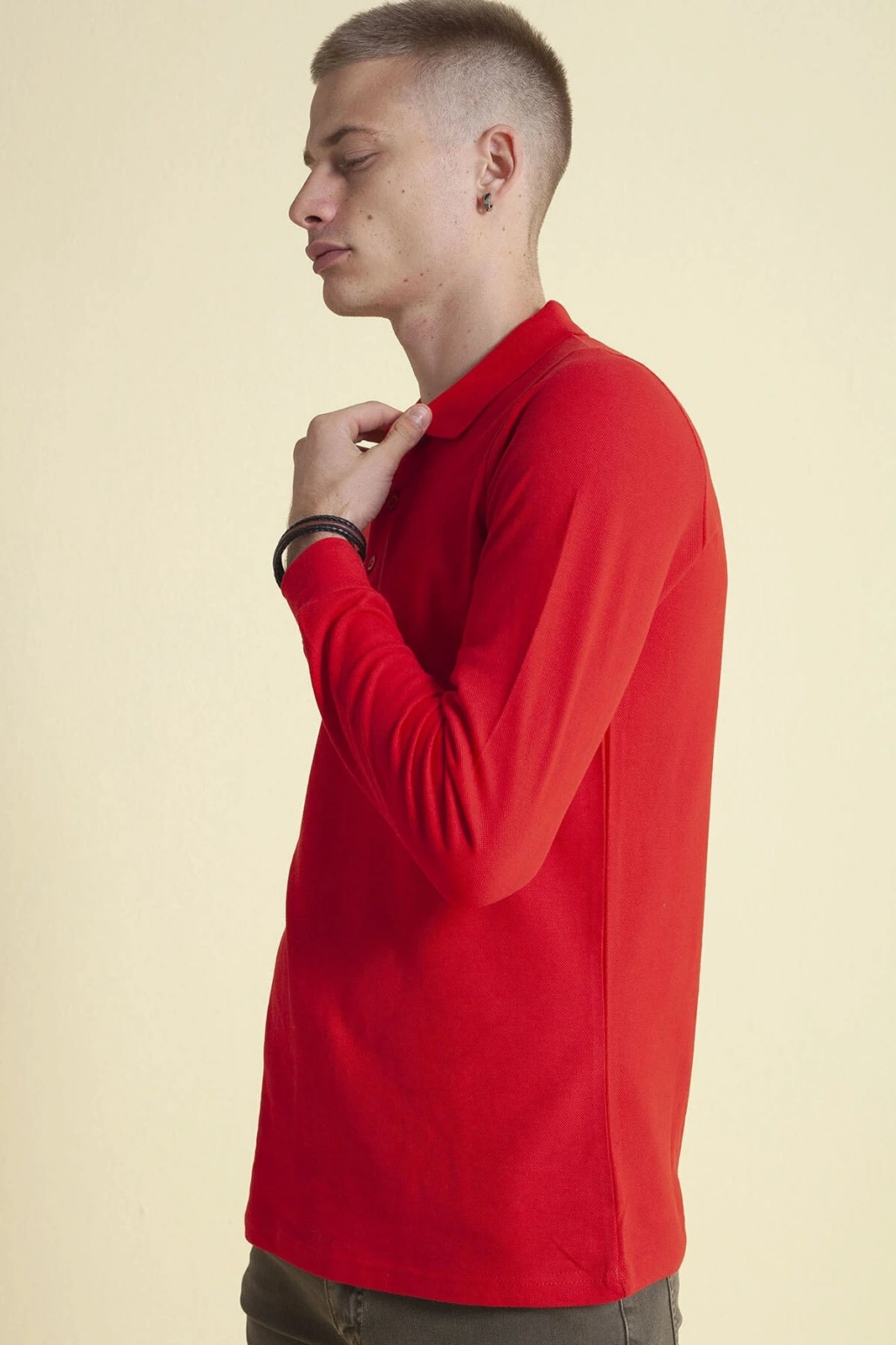 Polo Yaka Sweatshirt Bordo