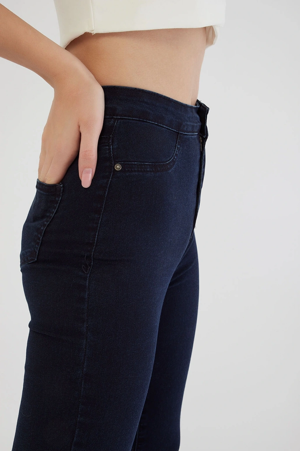 Yüksel Bel Skinny Jean Pantolon Mavi