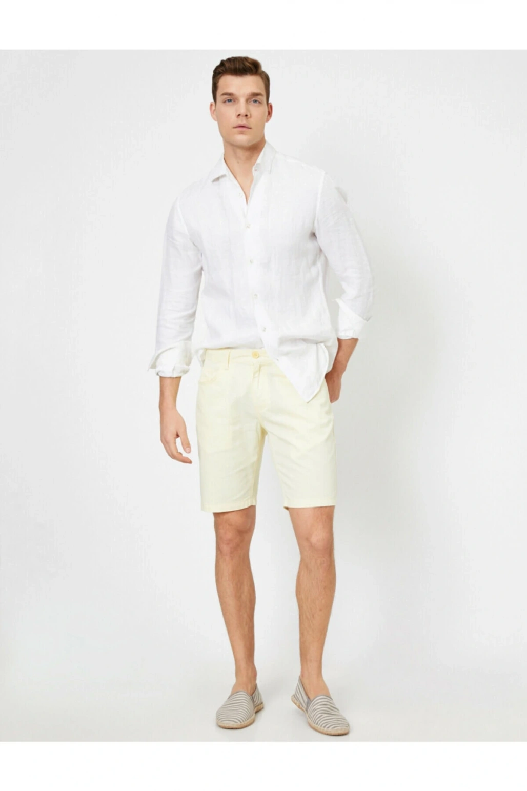 Erkek Cep Detayli Slim Fit Sort