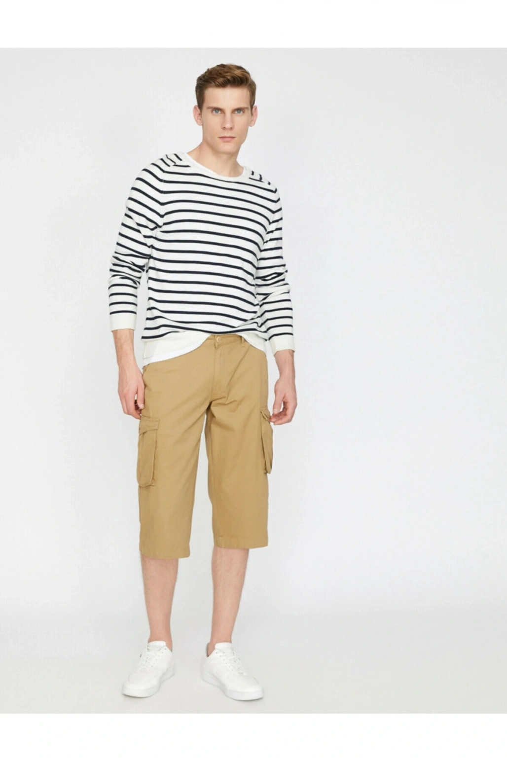 Erkek Kahve Cep Detayle Sort