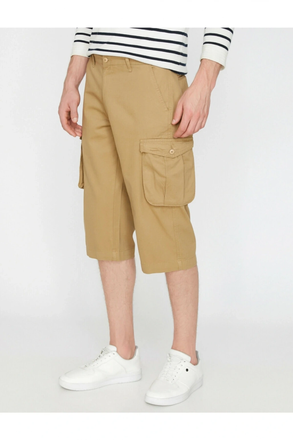 Erkek Kahve Cep Detayle Sort