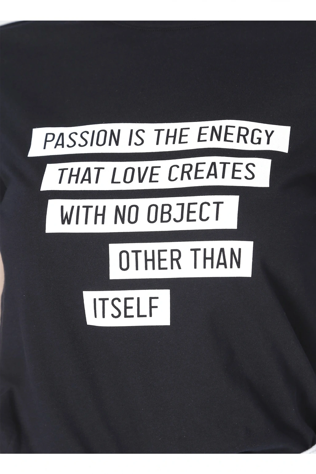 Kadın Baskılı Lacivert Bisiklet Yaka T-shirt