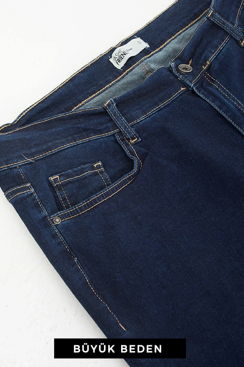 Büyük Beden Carmen Jean Pantolon Mavi