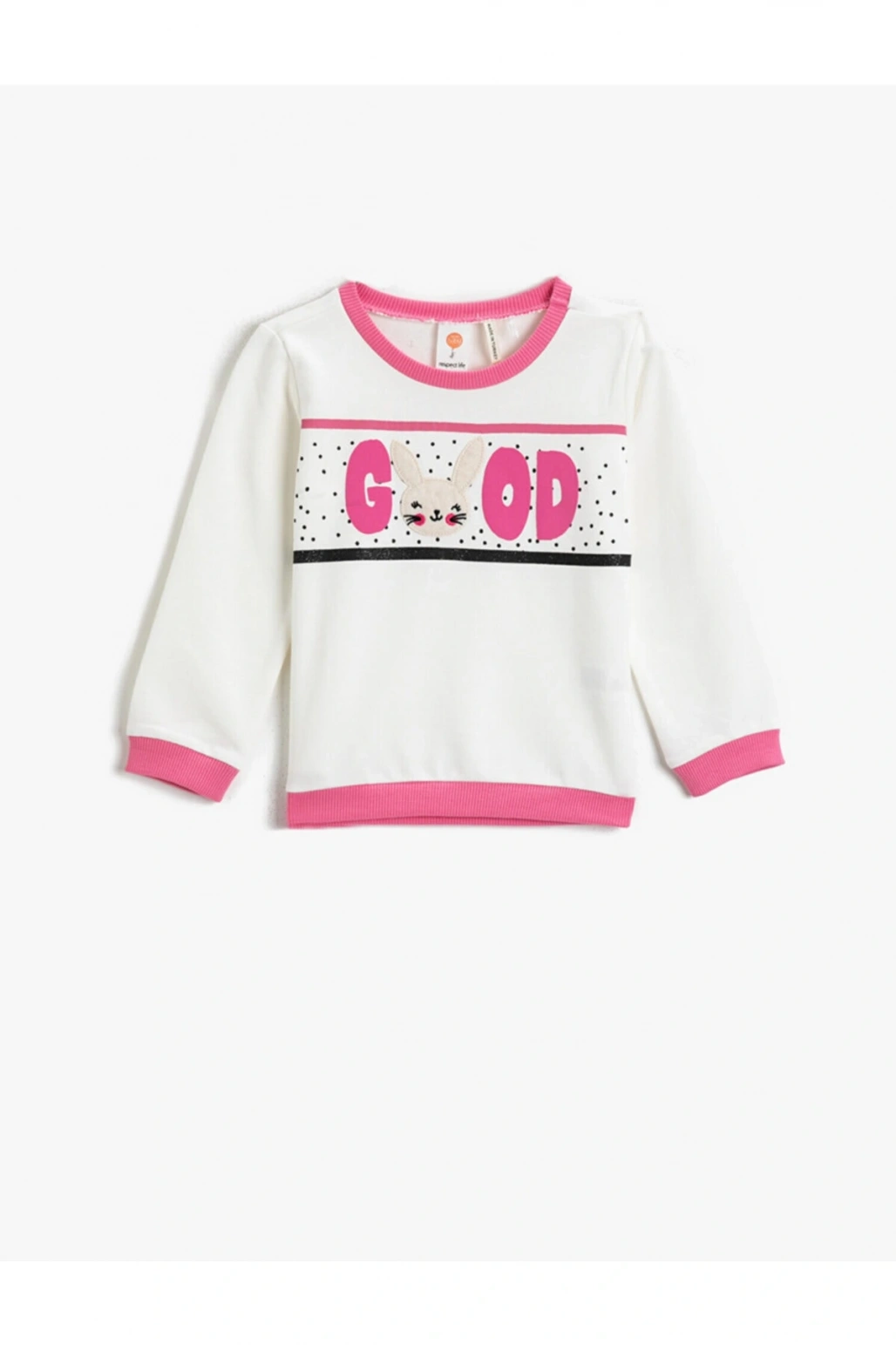 Baskılı Bisiklet Yaka Sweatshirt