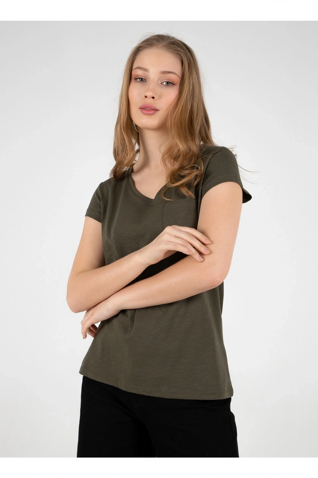 22y0147k1 Kadın T-shirt Beyaz