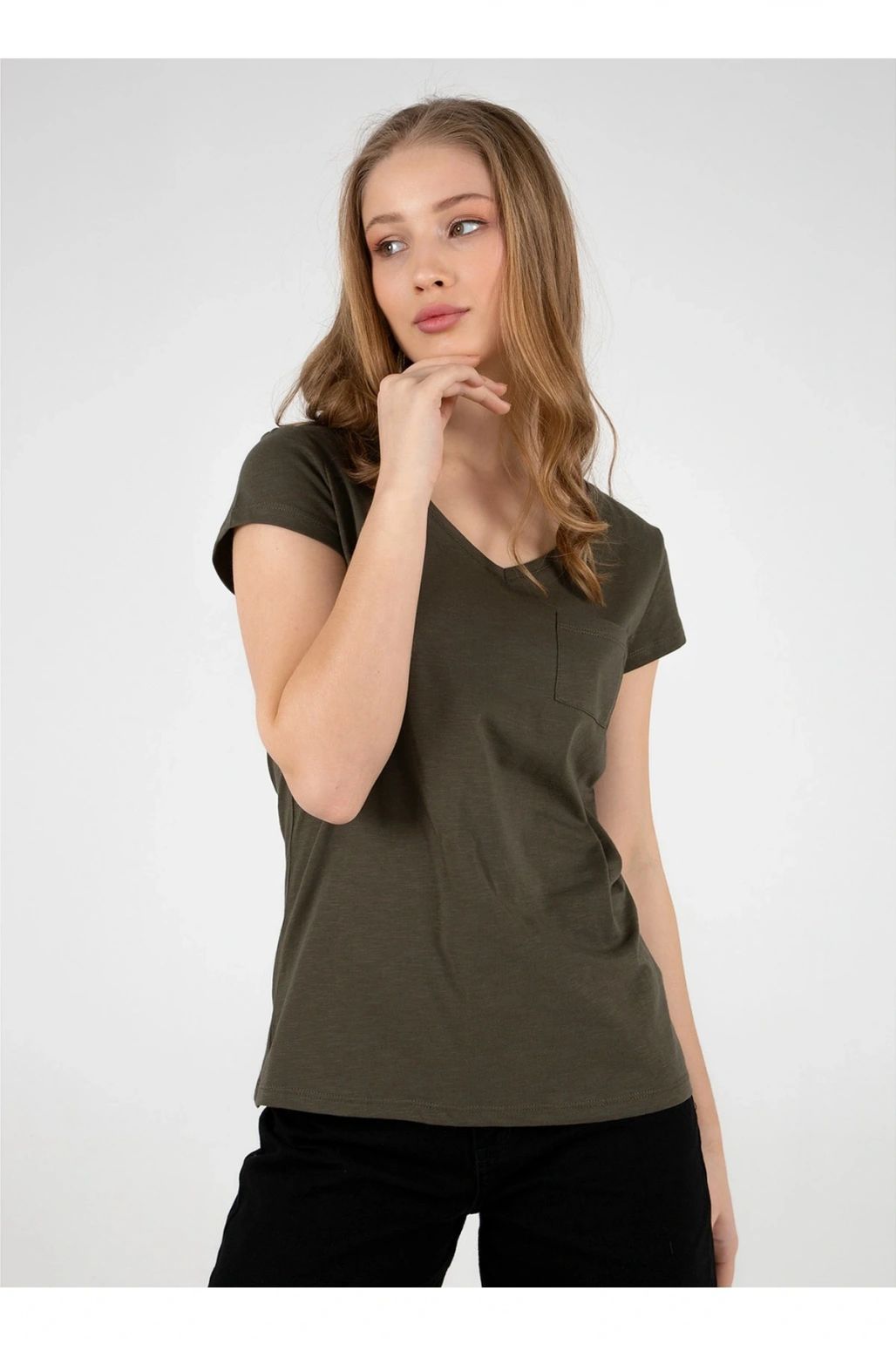 22y0147k1 Kadın T-shirt Beyaz