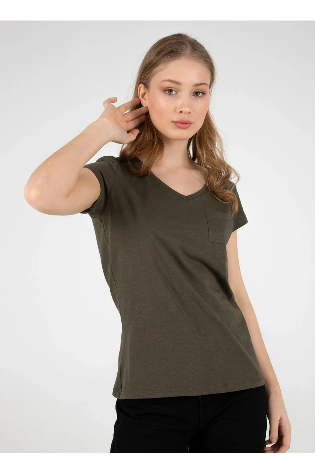 22y0147k1 Kadın T-shirt Beyaz