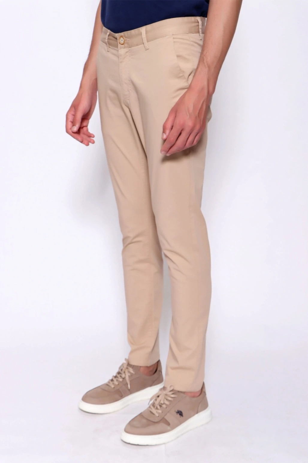 U.s Polo Assn. Erkek Kum Rengi Dokuma Silim Fit Pantolon