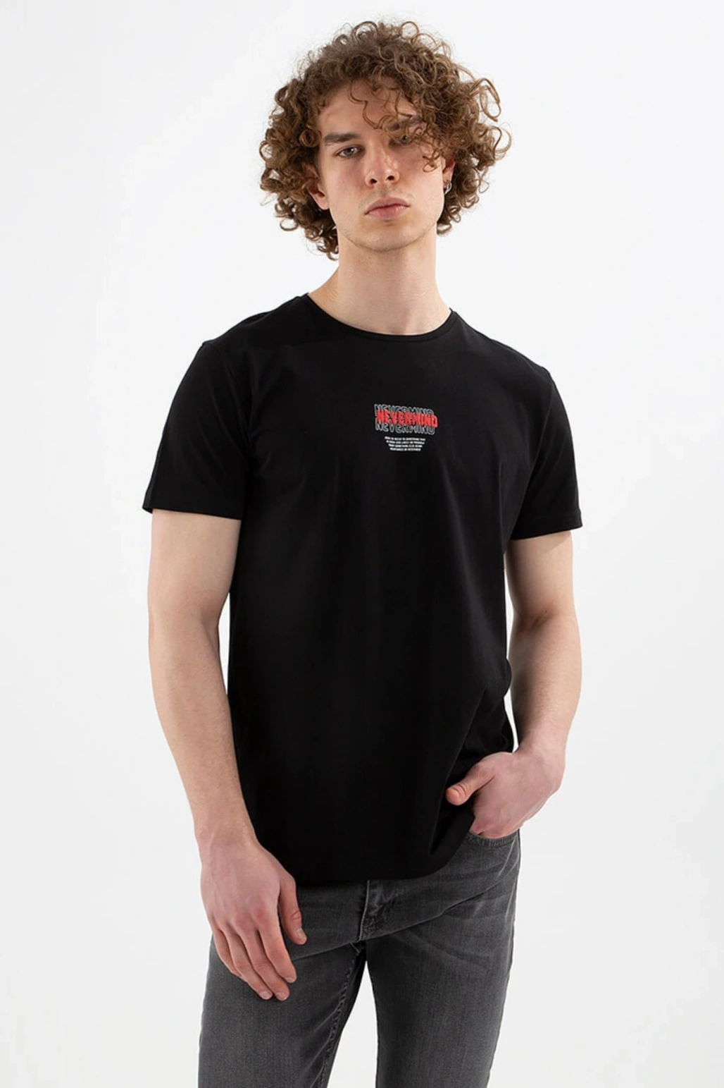 Baskılı Tişört Siyah