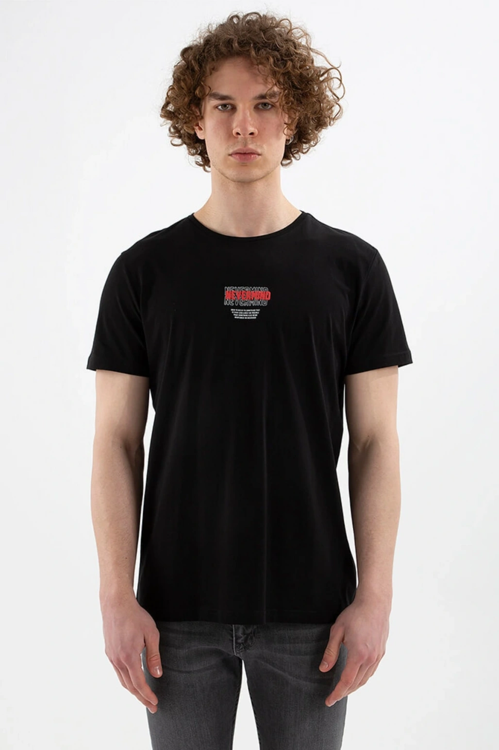 Baskılı Tişört Siyah