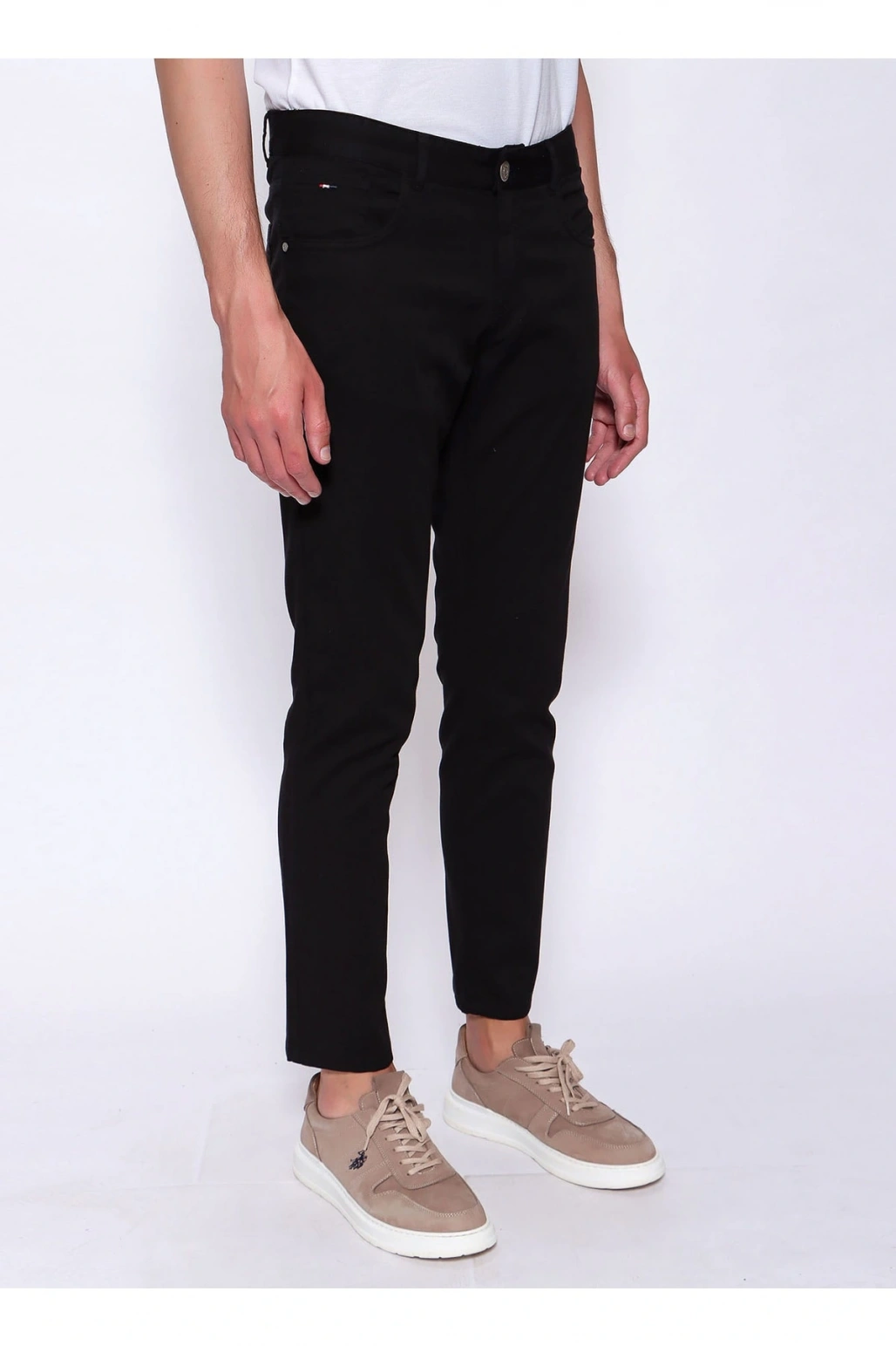 Normal Bel Slim Fit Siyah Erkek Pantolon - Dernest22y