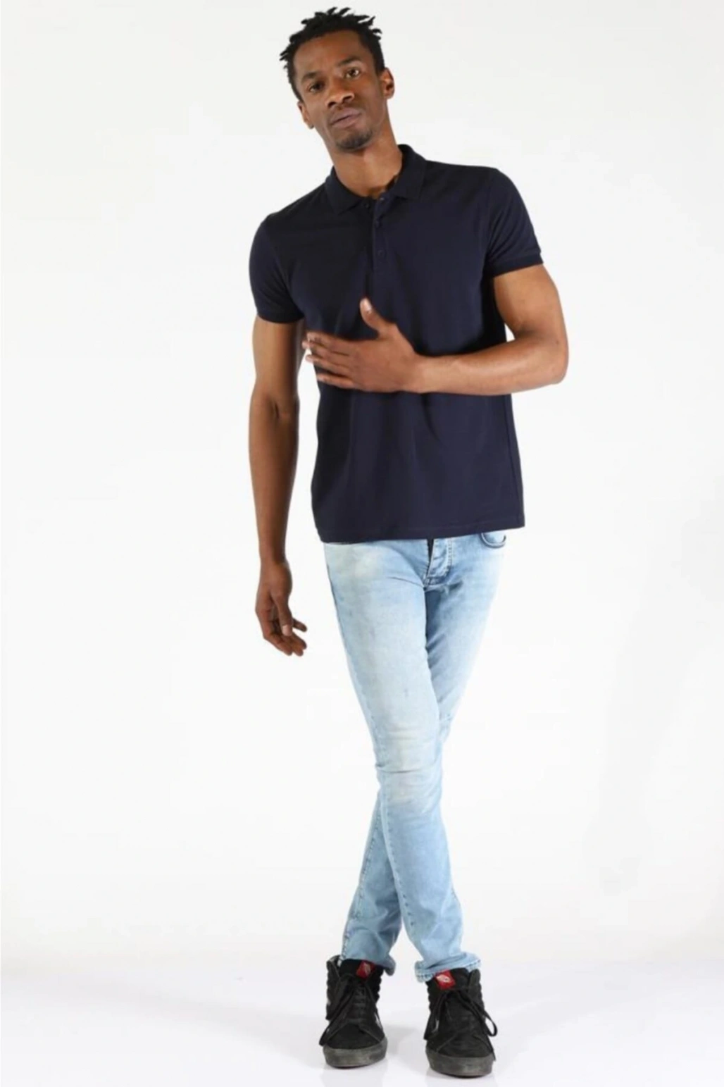 Erkek Slim Fit Polo Yaka Tshirt Ets 1821 Bb Lacıvert