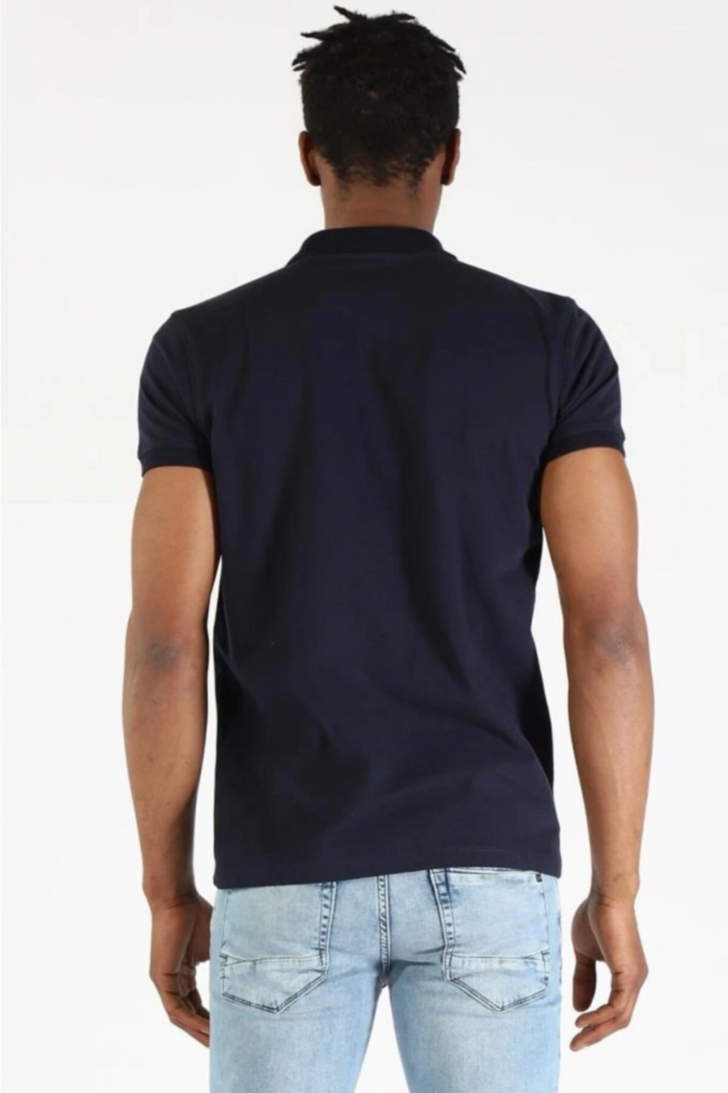 Erkek Slim Fit Polo Yaka Tshirt Ets 1821 Bb Lacıvert