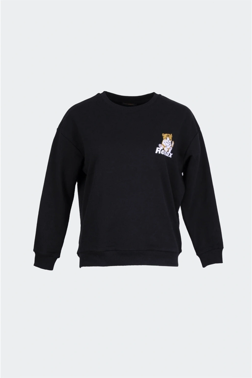 Baskılı Siyah Kadın Sweatshırt 22k0574k1