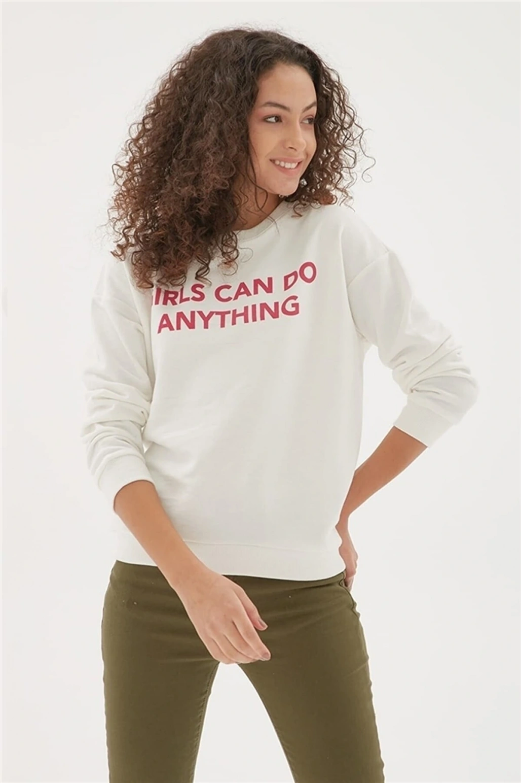 22k0842k1 Kadın Sweat Ekru