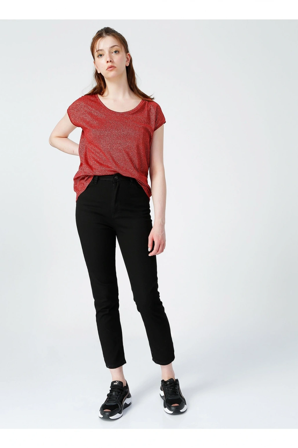 Kadın Siyah Yüksel Bel Skinny Fit Denim Pantolon