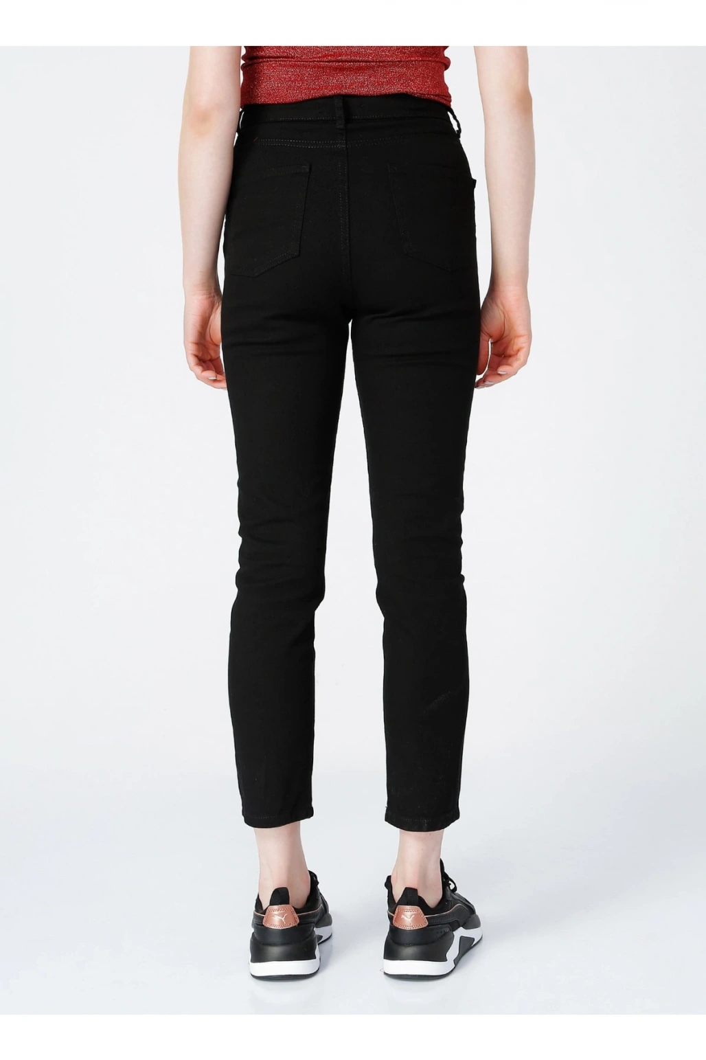 Kadın Siyah Yüksel Bel Skinny Fit Denim Pantolon