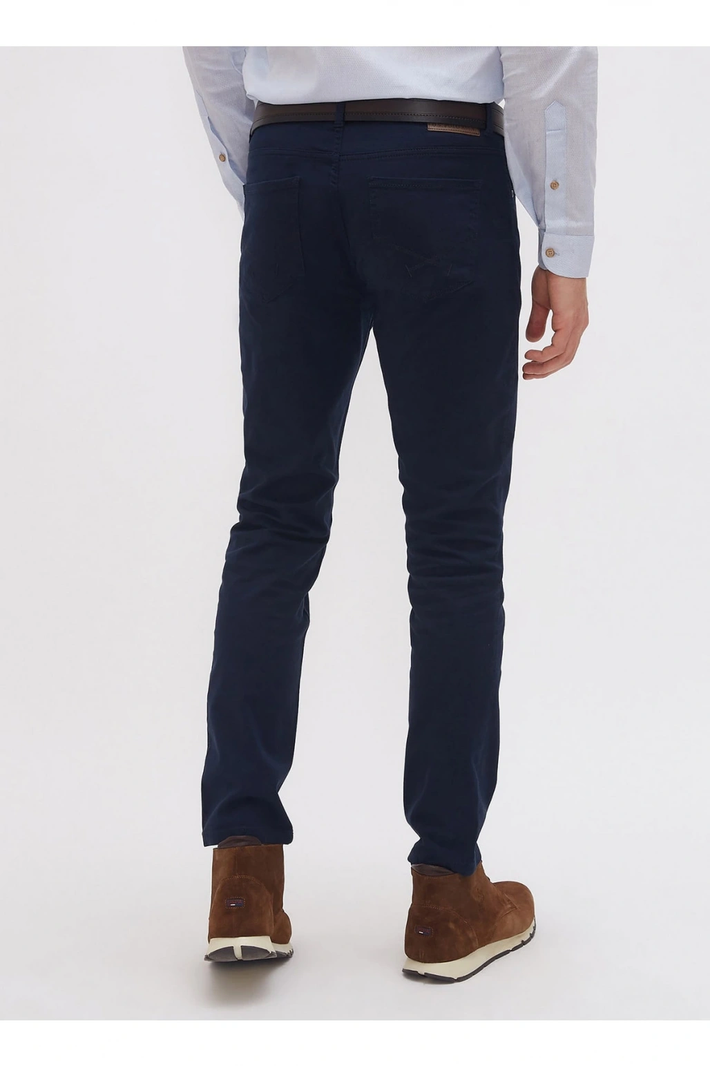 Slim Fit Düz Lacivert Erkek Pantolon